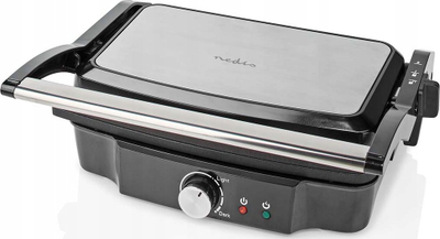 Grill elektrik Nedis 2‑në‑1, 1500W, pllaka jo ngjitëse, i zi