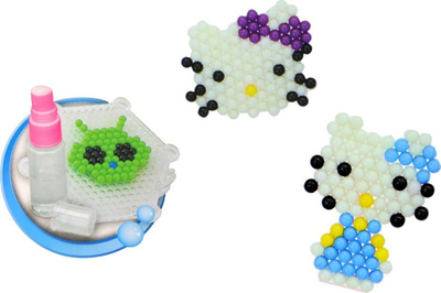 Set kreativ me rruaza uji Leantoys Hello Kitty, 8 ngjyra, për kalamaj 5+