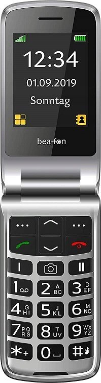 Телефон Beafon SL595, 2.4", на преклоп, црно-сребрен