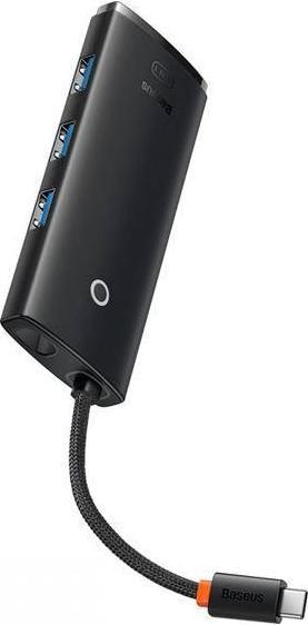 HUB USB C Baseus BS OH018, 5 porta, 100W PD, gri