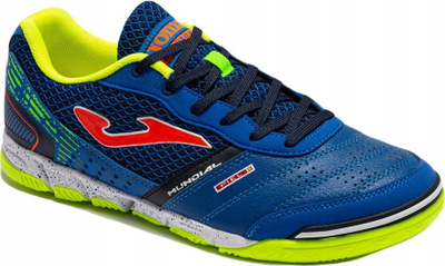 Atlete futsalli Joma Mundial 22 Indoor, me shollë jo-shqitëse, për të rritur, blu me neon