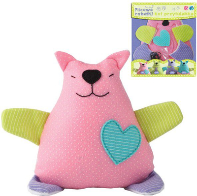 Set kreativ Stnux Cat Cuddly Toy Mela With Heart, lodër pellushi mace, 5+