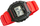Orë dore Casio W-218H-4B, digjitale, për burra, e kuqe