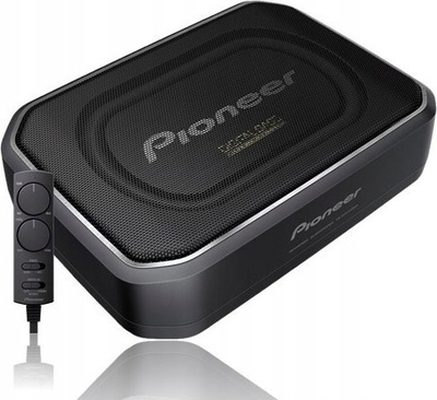 Subwoofer aktiv Pioneer TS-WX140DA, 170W, i vogël me komandë për basin, i zi