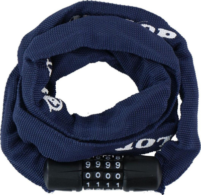 Zinxhir biçiklete Dunlop, 120 cm, me kombinim, blu e errët