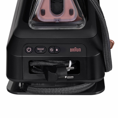 Sistem avulli Braun CareStyle 7 Pro IS7286BK, depozitë e madhe uji, pllaka rrëshqitëse, i zi