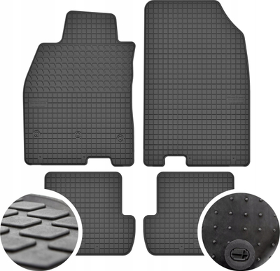 Tapete gome për makina Geyer Renault Megane III, set 4 copë, kundër rrëshqitjes, të zeza