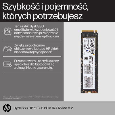 SSD HP NVMe M.2, 512GB, PCIe 4.0, e zezë