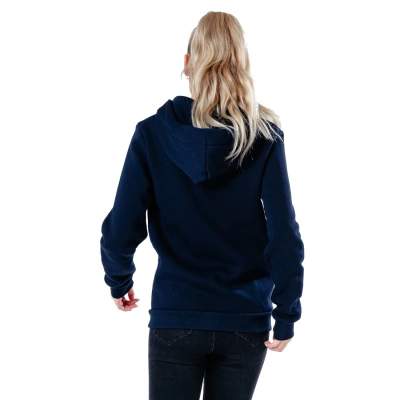 Bluzë me kapuç Justhype Drawstring Zip Hoodie HYPWOMHOOD003, pambuk, me zinxhir, blu navy