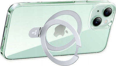 Maskë telefoni Torras UPRO Ostand për iPhone 15, me unazë mbajtëse, transparente
