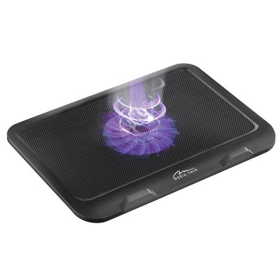Bazë ftohëse për laptop Media-Tech Silent Cooling Pad MT2660, ventilator i qetë, ndriçim LED, e zezë