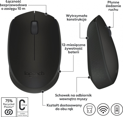 Maus Logitech M171, wireless, USB, i zi