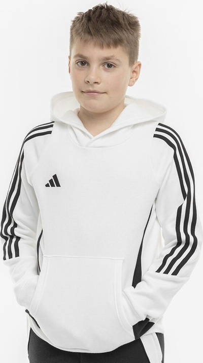 Bluzë me kapuç Adidas Tiro 24 Jr IR7506, për fëmijë, e bardhë