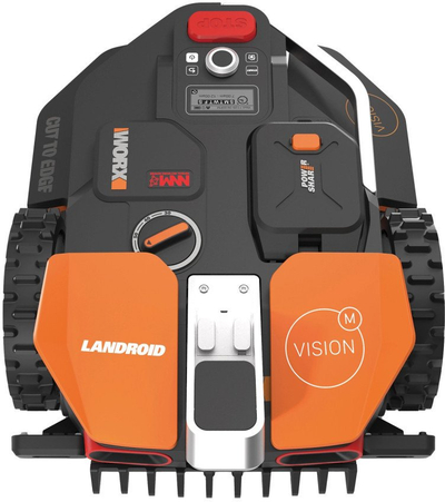 Kositëse robotike bari Worx Landroid Vision M800m2 WR208, për 800 m², me sensorë inteligjentë, portokalli