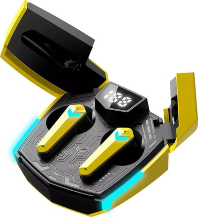 Kufje wireless Canyon GTWS 2, për lojëra, Bluetooth, të verdha