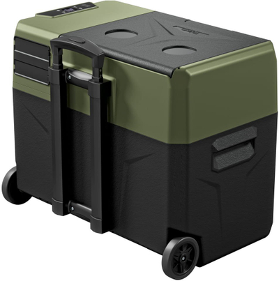 Frigorifer portativ Yolco BCX40, 39L, kompresor, Bluetooth, i gjelbër