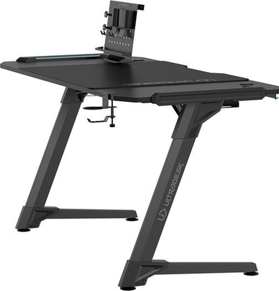 Tavolinë gaming Ultradesk Space XXL, 154 cm, me LED, e zezë