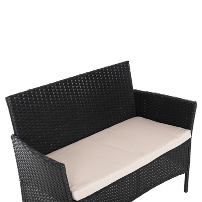 Set kopshti lounge 4-pjesësh Stasia (HM6089.01), zezë