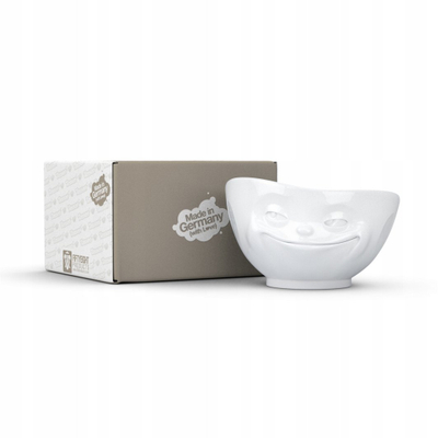 Enë porcelani FiftyEight FIFTYEIGHT Smiling, 1000ml, dizajn me fytyrë, e bardhë
