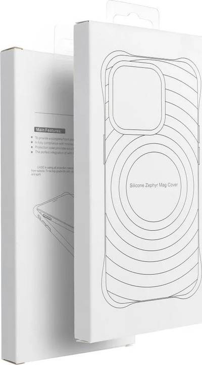 Mbulesë telefoni OEM Zephyr Mag për iPhone 16, silikon, MagSafe, e bardhë