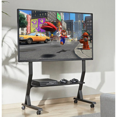 Stendë TV mobile Techly ICA-TR325, 45"-90", 60kg, rafte AV, e zezë