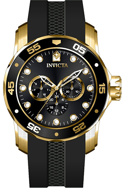 Orë dore për meshkuj Invicta Pro Diver Scuba Quartz 45720, e zezë/artë