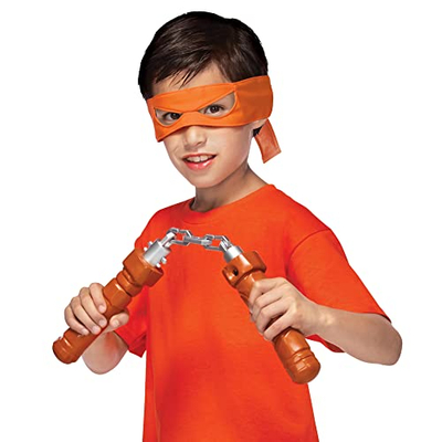 Set role Ninja Turtles Michelangelo Reveal, me nunçak, me maskë, portokalli