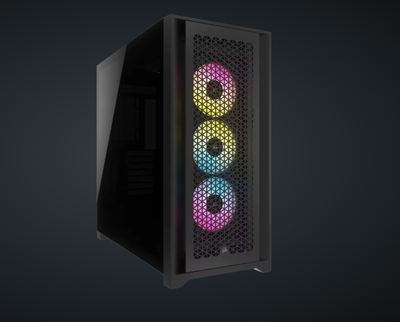 Kuti PC Corsair iCUE 5000D RGB Airflow, Mid Tower ATX, me xham të kalitur, e zezë