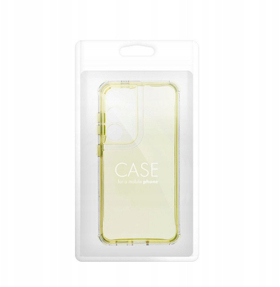 Kapak telefoni Matrix Clear Case për Samsung A26 5G, transparent, me kornizë të verdhë