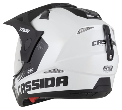 Kaska moto CASSIDA Tour 2.0 Dual 2026, Pinlock ready, vizor dielli, e bardhë e zezë