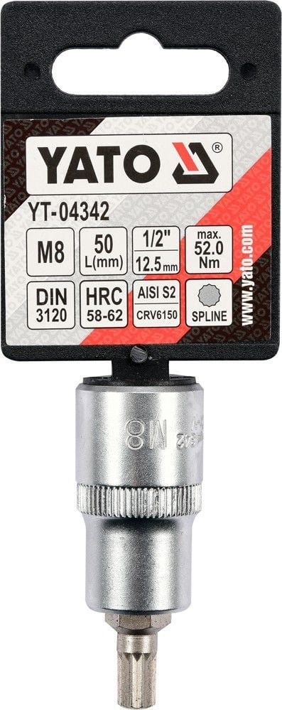 Çelës bit spline Yato YT-04342, 1/2", M8, 55mm