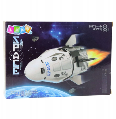 Set për ndërtim anije kozmike Construction Set Space Ship, 88 pjesë, bardh e zi
