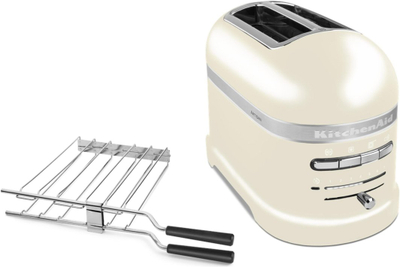 Toster KitchenAid 5KMT2204EAC, 2 feta, 1250W, krem inox