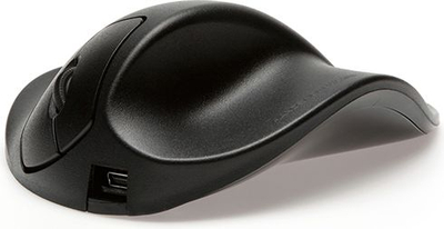 Mi ergonomik BakkerElkhuizen HandShoeMouse, për dorën e djathtë, madhësi Medium, USB, i zi