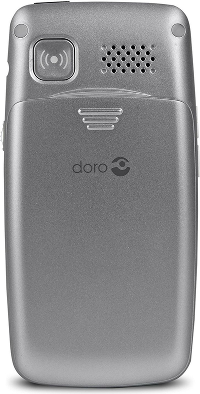 Telefoni Doro Primo 406, kapak, Single SIM 2G, zi argjendtë