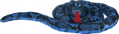 Lodër pelushi Dubi Coiled Snake 30962, gjarpër 150 cm, blu me motive të zeza