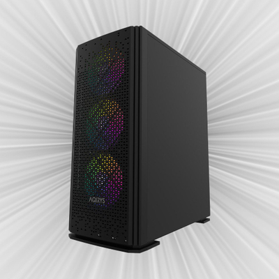 Kasa kompjutri Gacrux Midi Tower, xham i temperum, RGB, e zezë