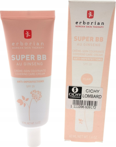 Krem BB Erborian Super BB me xhensen, nuanca Light, SPF20, 40ml