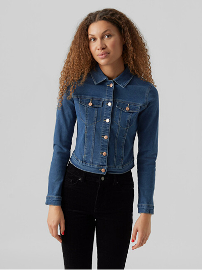 Јакна Vero Moda VMLUNA 10279492 Тексас со средна сина боја