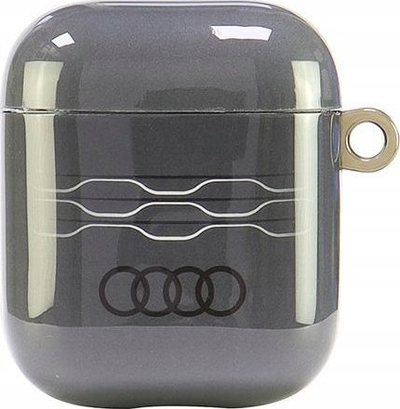 Mbulesë për AirPods Audi IML Geometric Pattern, për gjeneratën 1 dhe 2, gri