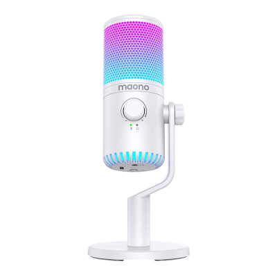 Mikrofon USB Maono DM30, kondensator, RGB, i bardhë