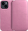 Këllëf telefoni ROWY Dual Pocket për iPhone 16, flip, me xhepa për karta, rozë