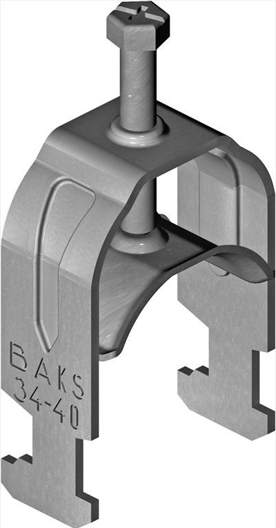 Kapëse kabllosh Baks Cable Clamp UK1/UKO1/22-28 E90, për diametër 22-28 mm, çelik i galvanizuar