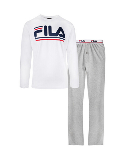 Set pizhame Fila FPW1114-412, të bardha/hirta