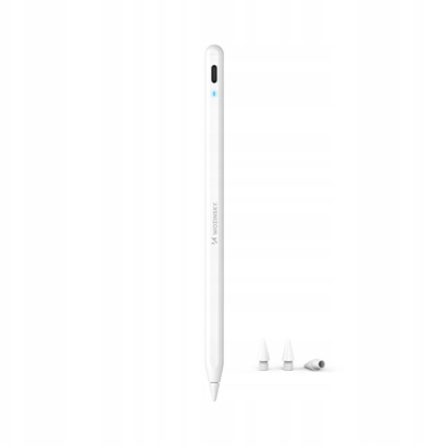 Stilolaps për tablet Wozinsky WRA-08, USB-C, për iPad, i bardhë