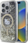 Mbulesë telefoni Hello Kitty Liquid Glitter Fever MagSafe, për iPhone 16 Pro, me shkëlqim, e zezë me detaje ari