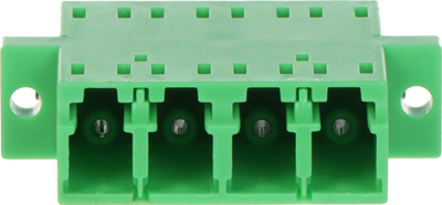 Adaptues fibër optike Singlemode, 4x LC APC në 4x LC APC, plastik