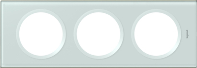 Kornizë ndërprerësi Legrand Céliane Glass Kaolin, 3 module, xham, e bardhë
