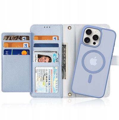 Навлака за телефон Dux Ducis Lawa, за iPhone 15 Pro, кожа, сина