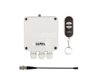 Ndërprës rrjeti me radio Zamel RWS-211D/N, 2 kanale, 230V, i bardhë